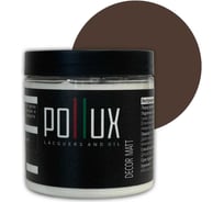 Краска для мебели без запаха матовая быстросохнущая для кухни / дерева / декора акриловая Pollux Decor Matt, объем 500мл, цвет терракотовый (RAL 8028) PDM-8028-05L