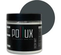 Краска для мебели без запаха матовая быстросохнущая для кухни / дерева / декора акриловая Pollux Decor Matt, объем 500мл, цвет железно-серый (RAL 7011) PDM-7011-05L