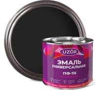 Грунт-эмаль по ржавчине Сайвер «Узор» черная, глянцевая, 1.8 кг 4690681027036