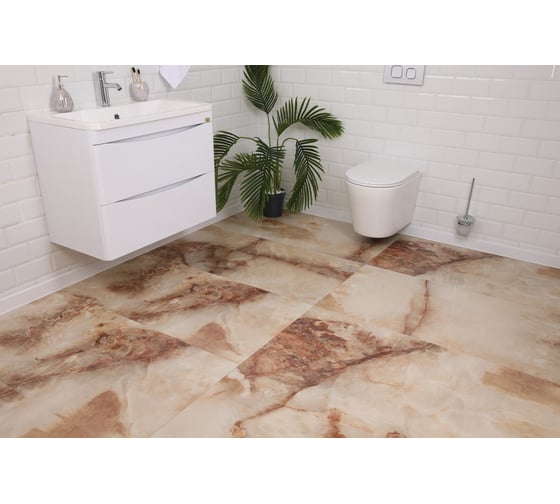 Керамогранит Realistik глянцевый, бежевый Ajmer Gold Polished 60x120 см Ajmer120,PL, Realistik