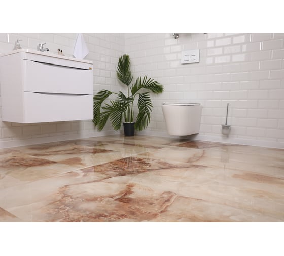 Керамогранит Realistik глянцевый, бежевый Ajmer Gold Polished 60x120 см Ajmer120,PL, Realistik