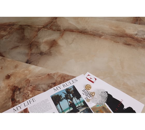 Керамогранит Realistik глянцевый, бежевый Ajmer Gold Polished 60x60 см Ajmer60,PL, Realistik