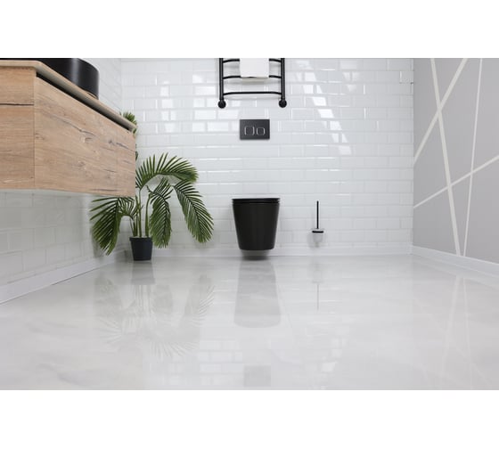 Керамогранит Realistik Alberta White Polished глянцевый, серый, под мрамор 60x120 см, 1,44 кв. м AlbertaWh120,Polished,Realistik