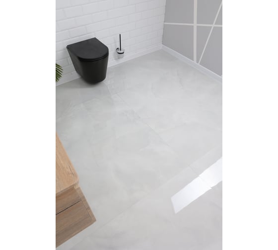 Керамогранит Realistik Alberta White Polished глянцевый, серый, под мрамор 60x120 см, 1,44 кв. м AlbertaWh120,Polished,Realistik