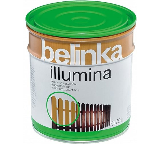Лазурь для осветления древесины Belinka ILLUMINA 0,75л 23911
