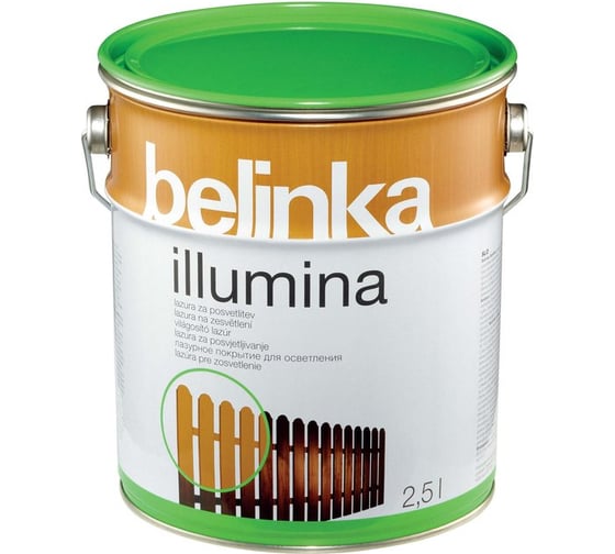 Лазурь для осветления древесины Belinka ILLUMINA 2,5л 23914