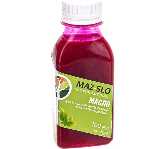 Масло для кухонных аксессуаров и игрушек из дерева MAZ-SLO цвет Фуксия 100 мл 8072405 1