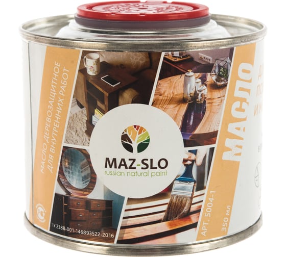 Масло для рабочих поверхностей и мебели MAZ-SLO цвет Кориандр 0.35л 8075680