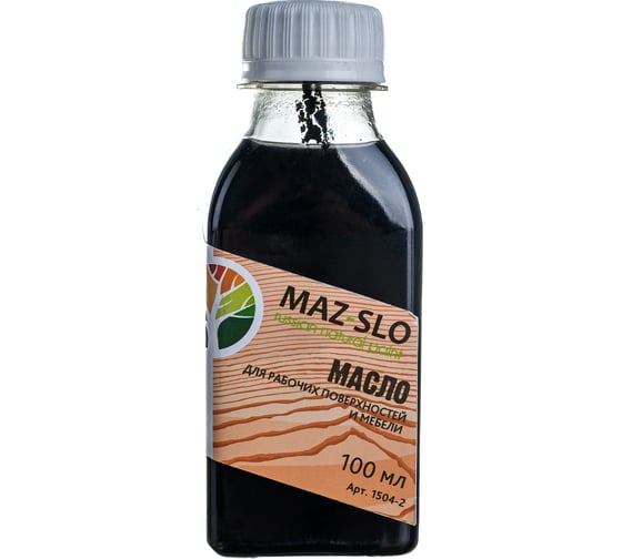 Масло для рабочих поверхностей и мебели MAZ-SLO цвет Эбен 100 мл 8077141