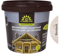 Декоративно-защитный состав для древесины Forwood ВДПФ-1601 белый, 1 л 4630058024084