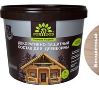 Декоративно-защитный состав для древесины Forwood ВДПФ-1601 бесцветный, 9 л 4630058024244