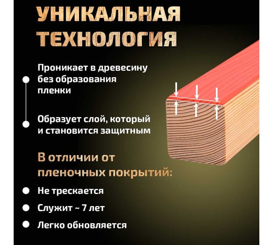 Декоративно-защитный состав для древесины Forwood ВДПФ-1601 вишня, 1 л 4630058024558