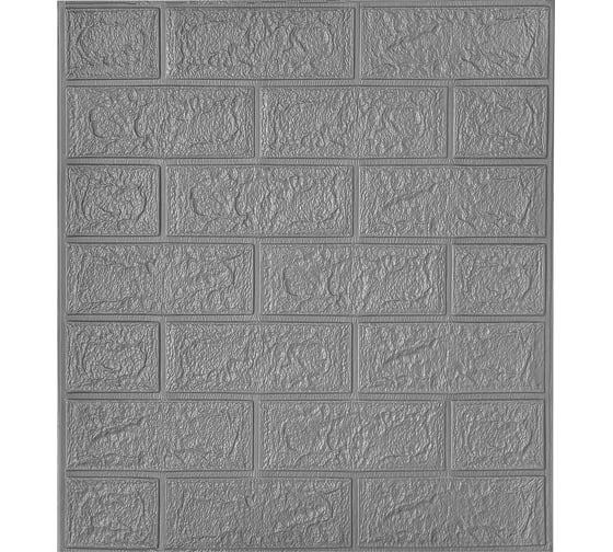 Мега комплект 3d панелей для стен LAKO decor 20 шт, классический кирпич серебро, 50x55см, толщина 4 мм LKD-01-03-14-MEGA20 1