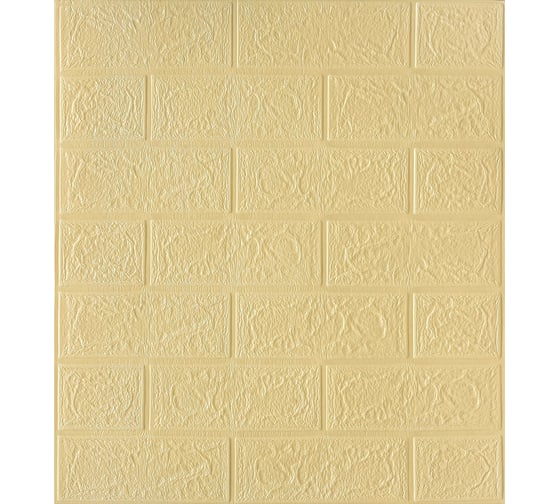 Мега комплект 3d панелей для стен LAKO decor 20 шт, классический кирпич бежевый, 50x55 см, толщина 4 мм LKD-01-03-06-MEGA20