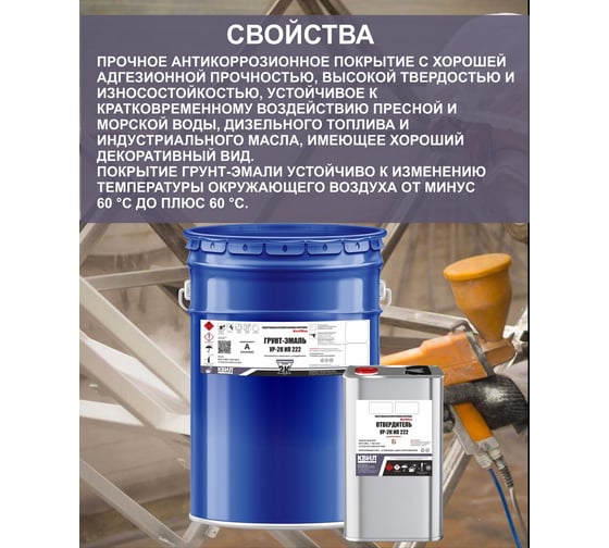 Грунт-эмаль HardMax УР-2К ИП 222.50 ПГ RAL 6005 Зеленый мох (комплект 19,6 кг) 4690417108374
