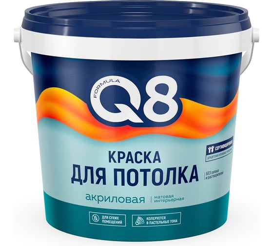 Краска водно-дисперсионная для потолков ПРЕСТИЖ "FORMULA Q8" 1.4 кг 261409 1