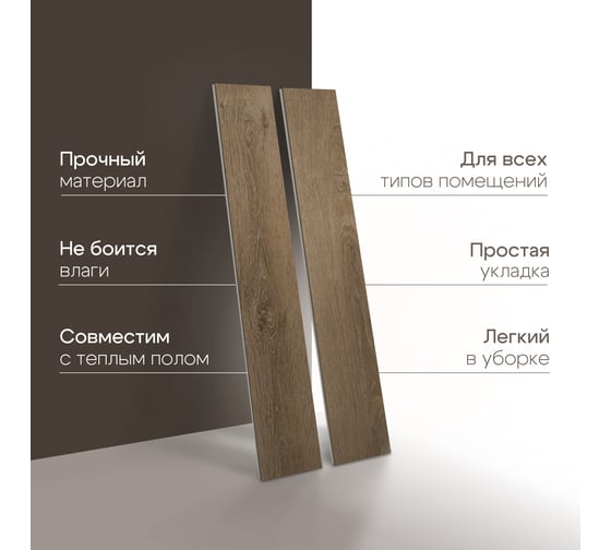 SPC ламинат Novafloor Vinlam 2.16 квм, 42 класс, Дуб лесной V-58 Дуб лесной