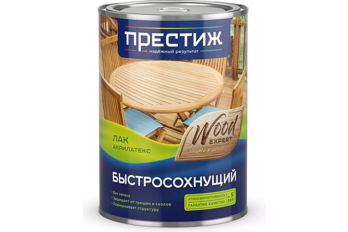 Лак ПРЕСТИЖ Акрилатекс быстросохнущий, бесцветный, 1.9 л 220183 ...