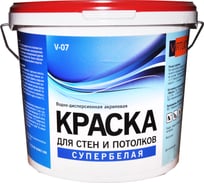 Краска VIRTUOSO V-07 А для стен и потолков Супербелая 45кг 54221