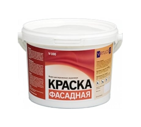 Краска VIRTUOSO V-100 А фасадная 14кг Супербелая морозостойкая 586352