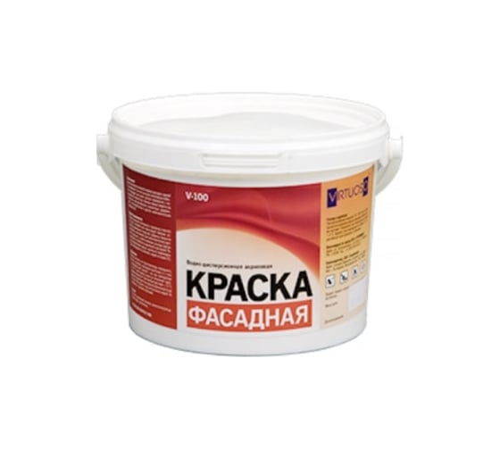 Краска VIRTUOSO V-100 А фасадная 7кг морозостойкая 586353