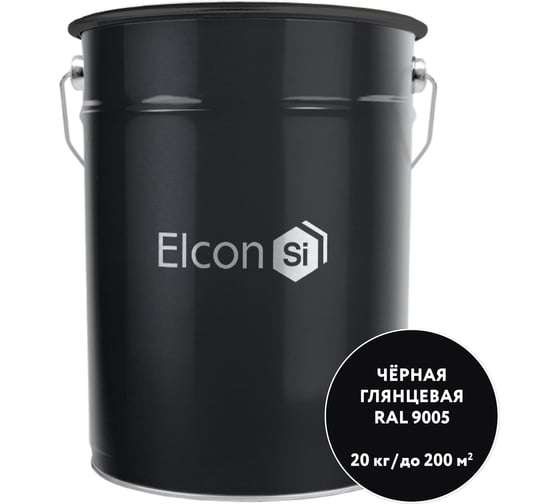Грунт-эмаль 3 в 1 Elcon глянцевая черная RAL 9005 00-00750259