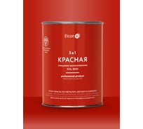 Грунт-эмаль 3 в 1 Elcon глянцевая красная RAL 3020 0,8 кг 00-00750062 33820681