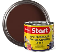 Грунт-эмаль по ржавчине Сайвер ПФ-115 Старт шоколадная 1,8кг 4690681028446