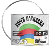 Эмаль super maler ПФ-115 super okraska белая матовая, 1.9 кг 0006793