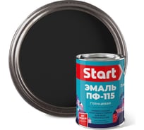 Универсальная эмаль Сайвер ПФ-115 Старт черная 0,8кг 4607074776853