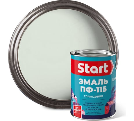 Универсальная эмаль Сайвер ПФ-115 Старт белая 0,8кг 4607074775597