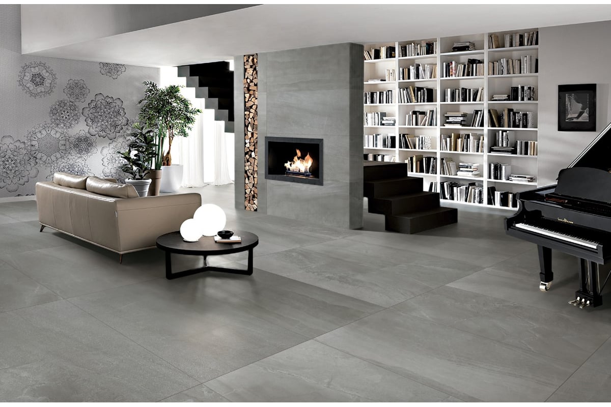 Керамогранит Realistik Zeus Grafit Mat матовый, серый, 60x120 ...