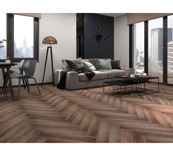 Кварц виниловый ламинат FLOORWOOD Authentic Полночная мечта 43 класс, 4 мм, 1.31 кв.м KBW 11752-1 1