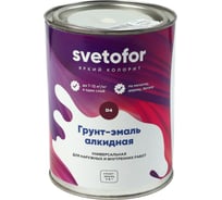 Грунт-эмаль Светофор D4 красный 0,9кг ЗОР00002870