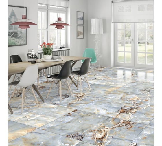 Керамогранит Realistik Magic Ice MAT матовый, под мрамор 60x60 см, 1.44 кв.м. Magic60, MAT, Realistik