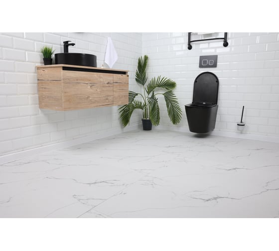 Керамогранит Realistik Minorca White Endless Anti Slip матовый, белый 60x120 см, 1.44 кв.м. MinorcaEndless120,Anti Slip,Realistik