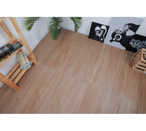 Керамогранит Realistik Oak Wood Brown (Punch) матовый, под дерево 20x120 см, 1.44 кв.м. Oak,Punch,B,Realistik