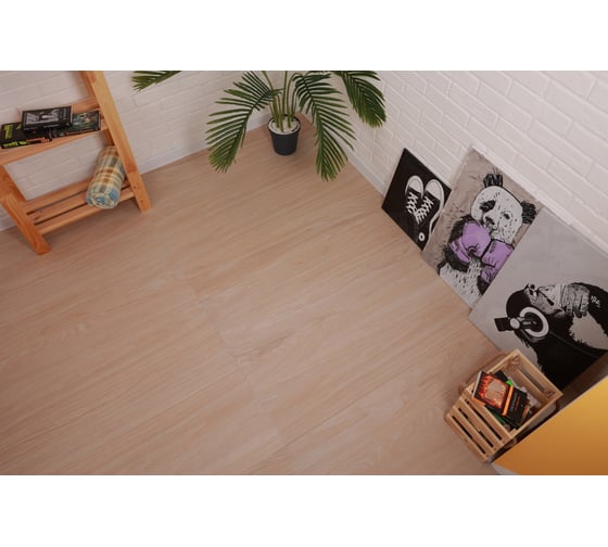 Керамогранит Realistik Oak Wood Crema Punch матовый, под дерево 20x120 см, 1.44 кв.м Oak,Punch,C,Realistik