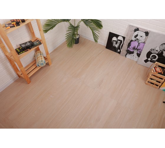 Керамогранит Realistik Oak Wood Crema Punch матовый, под дерево 20x120 см, 1.44 кв.м Oak,Punch,C,Realistik