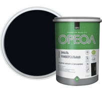 Эмаль акриловая ОРЕОЛ глянцевая, черная, 1 кг 85900