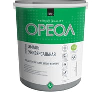 Эмаль акриловая ОРЕОЛ матовая, белая, 3 кг 85903
