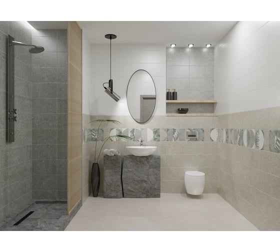 Плитка Eletto Ceramica 24,2x70 см, LUNARIO BEIGE, 7 шт. 00-00108497