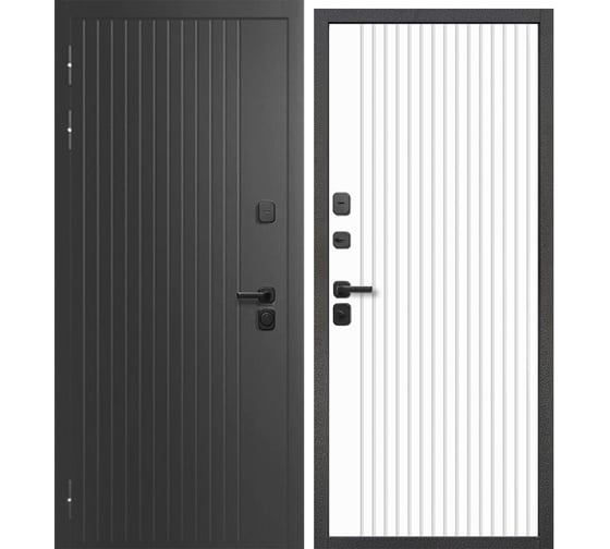 Дверь входная металлическая c терморазрывом DIVA Foreman Ф-15 2050х860 мм, Левая, Графит/Белый матовый УТ-00083304 1
