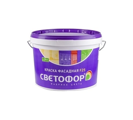 Краска Светофор F25Z фасадная зимняя до -10С, База А, 3 кг ТД000002984