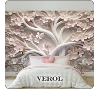 Фотообои 3D на стену флизелиновые Verol "Дерево" 500х283 см, 14.15 м2, водостойкие, обои для кухни моющиеся 291-ФФО-05874/