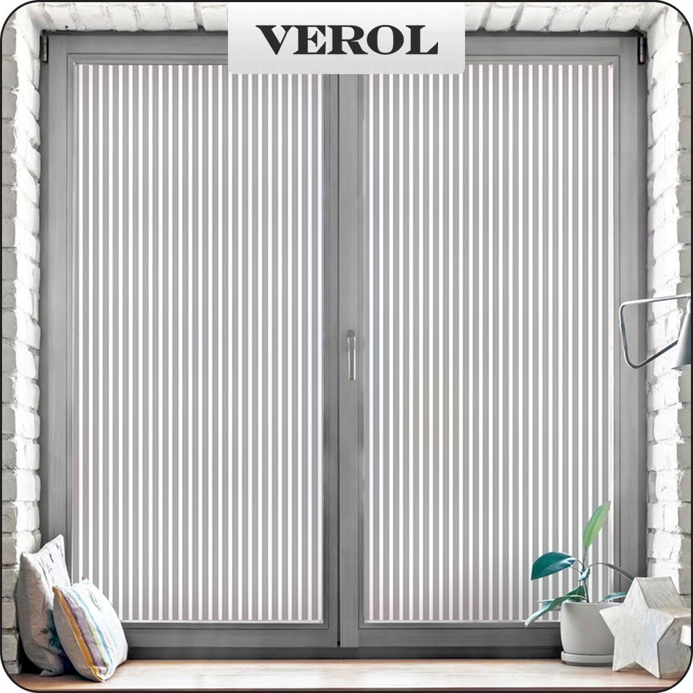 Пленка на окна солнцезащитная Verol "Линии" самоклеящаяся, витражная ...