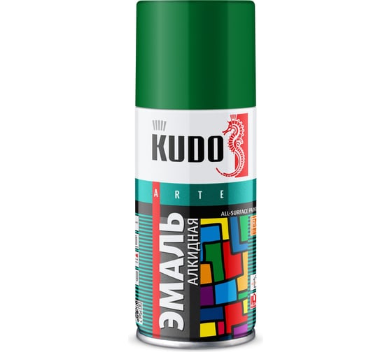 Эмаль универсальная KUDO зелёная RAL-6029 210 мл KU-10081.1 1
