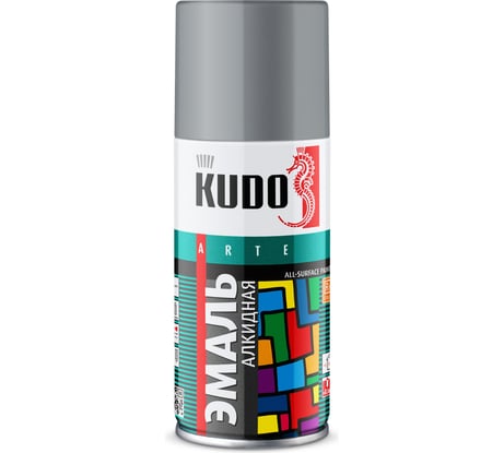 Эмаль универсальная KUDO серая RAL-7040 210 мл KU-1018.1