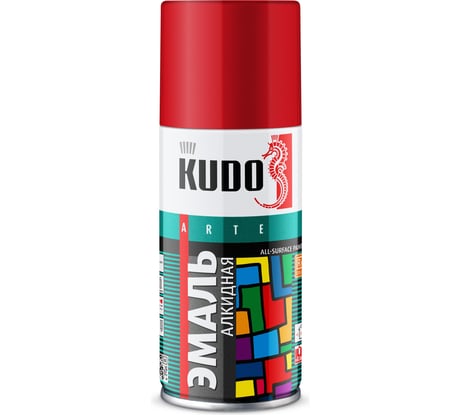 Эмаль универсальная KUDO красная RAL-3020 210 мл KU-1003.1