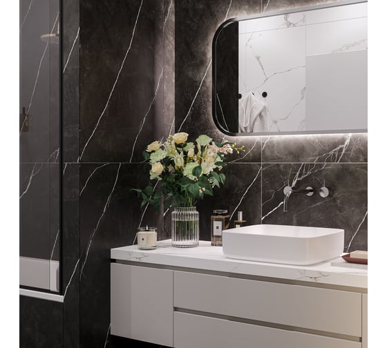 Керамогранит CULTO DARK MARBLE 60x120 матовый, упаковка 1,44 м2 УТ-99903673